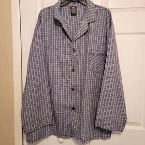 Hanes Men's Pajama Plaid Shirt 2XL